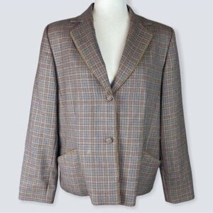 PENDLETON VINTAGE VIRGIN WOOL STRIPED
TWEED BLAZER SIZE 12P